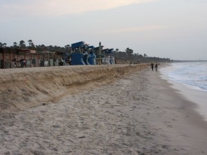 Beach erosion in The Gambia (Integrated Coastal Zone Management project)